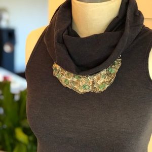 Cowl neck navy tunic/dress